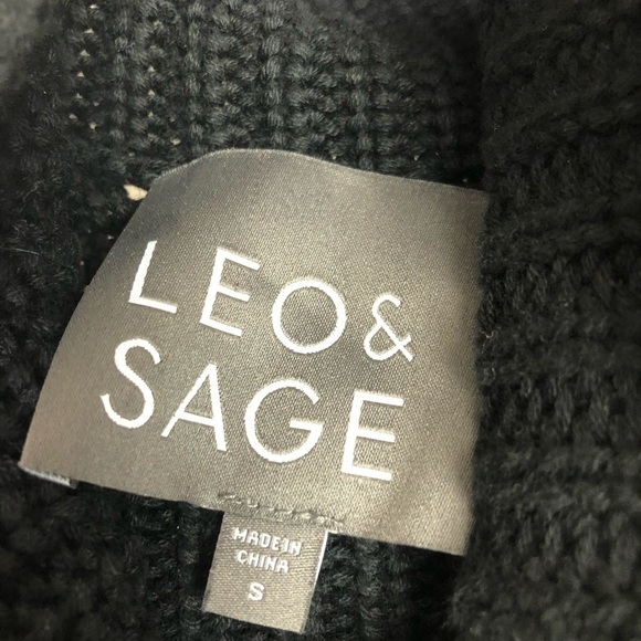 Revolve Leo & Sage Silver & black metallic coated Cowl neck sweater - Picture 7 of 11